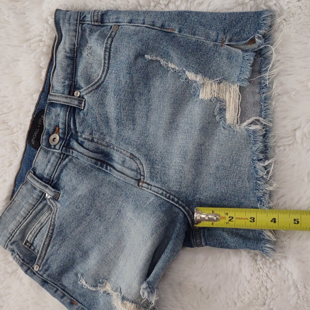 Kendall & Kylie Women's Blue Denim Shorts - Picture 11 of 13